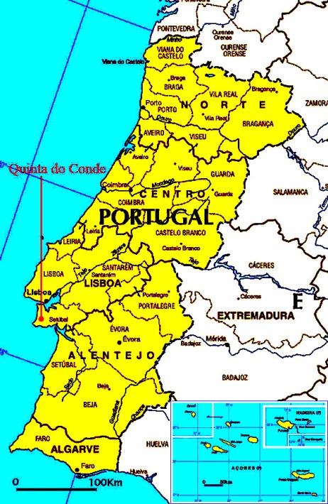 carte du portugal
