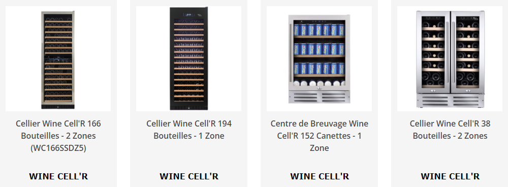 Celliers et refroidisseurs à vin