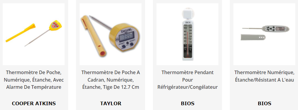Thermomètres et minuteries
