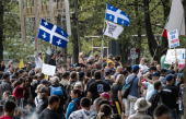 Les manifestations contre les mesures sanitaires continuent de plus belle à Montréal
