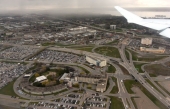 Le rond-point Dorval, axe très important autour de l&#039;aéroport, fermé pour une longue période de temps