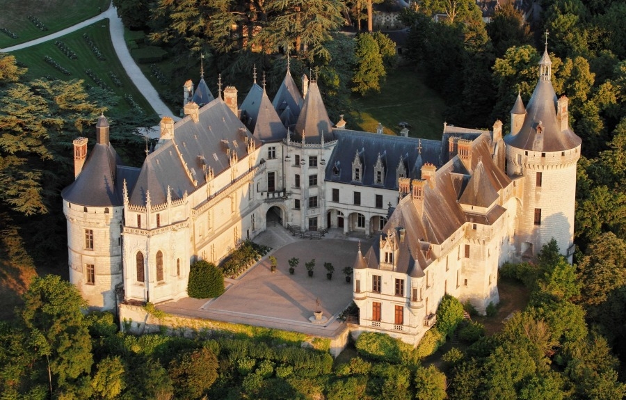 Château de Chaumont-sur-Loire vue du ciel
