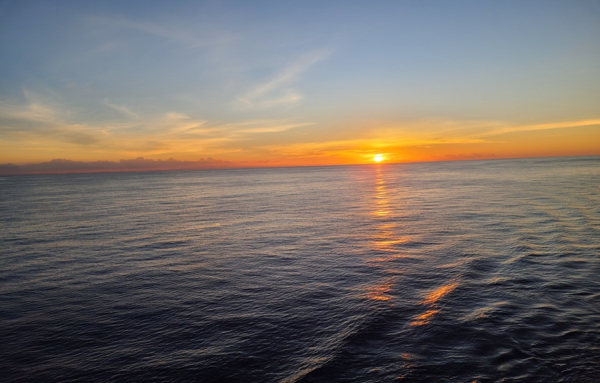 Coucher de soleil sur la mer des Cara&iuml;bes
