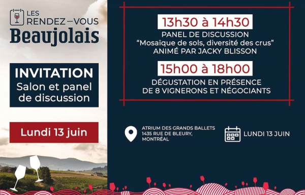 Les rendez-vous Beaujolais – INVITATION Salon et panel de discussion