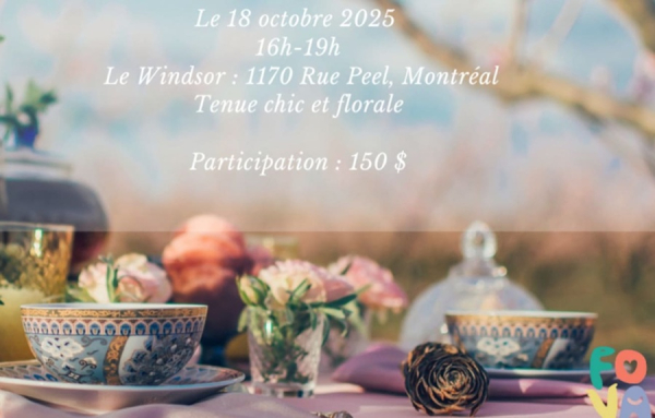 Le Jardin enchanté de FOVA – après-midi de thé caritatif au profit de la Fondation Voix Angélique