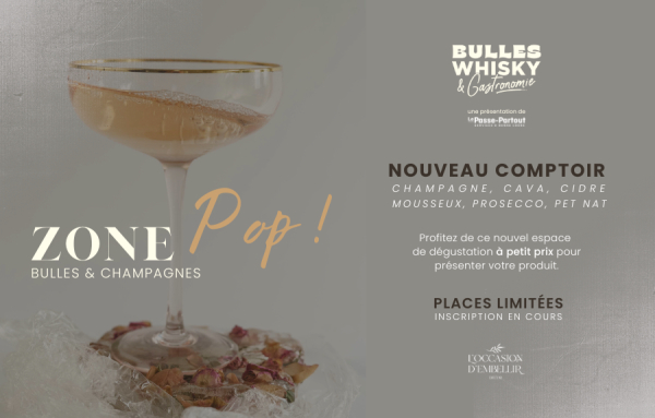 Rejoignez 4000 passionnés et professionnels à Bulles, Whisky &amp; Gastronomie!