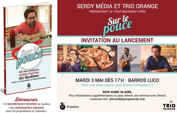 Lancement du livre &quot;Sur le pouce&quot; par Benoit Roberge décripté par Danielle Boyer