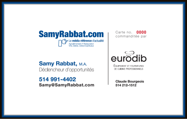 La carte d'affaires est toujours de mise