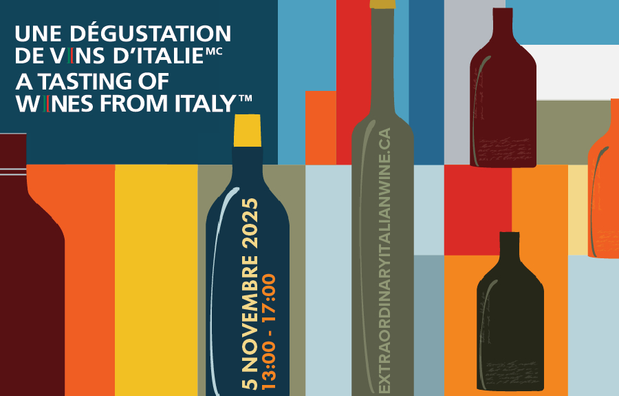 INVITATION: Une dégustation de vins d'Italie, Marché Bonsecours, le 5 novembre 2025