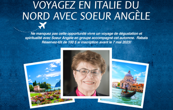 Présentation du voyage Italie du Nord – Le feu sacré de la joie, avec Sœur Angèle