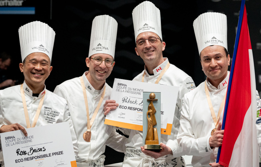 L’équipe canadienne remporte le prix spécial écoresponsable à la finale de la Coupe du Monde de la Pâtisserie
