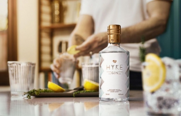 Le gin Hyke, produit &agrave; partir de raisins non vendus