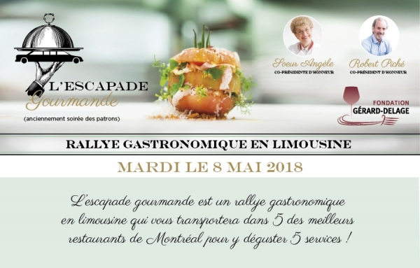 L&#039;Escapade Gourmande de la Fondation Gérard-Delage aura lieu le mardi 8 mai prochain