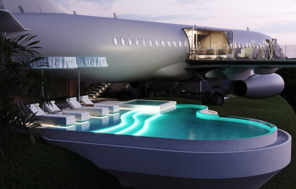 Inusité, ce Boeing transformé en villa de luxe à Bali
