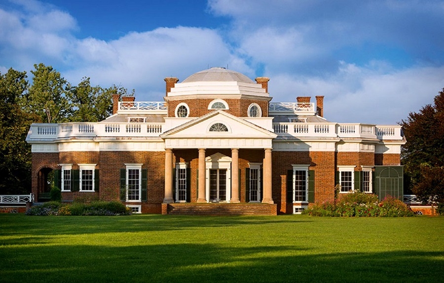 Monticello, la résidence du président Jefferson, où Philip Mazzei fut souvent reçu